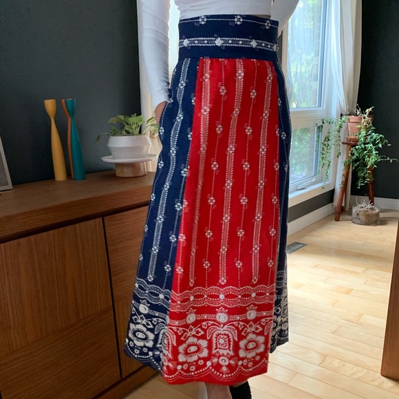Vintage Dresses & Skirts - Vintage Boho Bandana High Waisted Size Small.